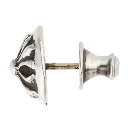 Chrome Hearts Stud Crsbll Cross Ball Silver Earrings — view 4