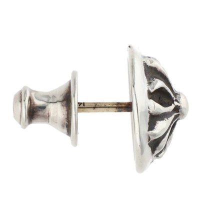 Chrome Hearts Stud Crsbll Cross Ball Silver Earrings — view 3