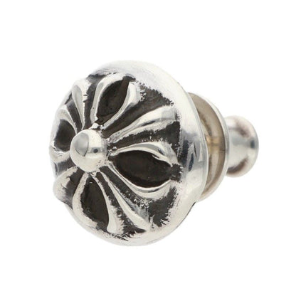 Chrome Hearts Stud Crsbll Cross Ball Silver Earrings