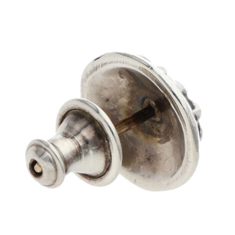 Chrome Hearts Stud Crsbll Cross Ball Silver Earrings — view 2
