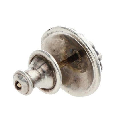 Chrome Hearts Stud Crsbll Cross Ball Silver Earrings — view 2