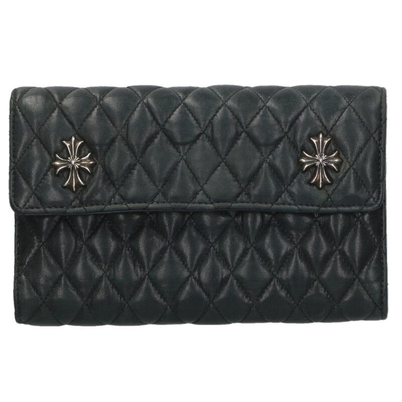 Chrome Hearts Qlt 4 Wave Quilted Leather Wallet