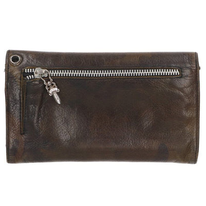 Chrome Hearts Wave Cross Ball Camouflage Button Leather Wallet — view 2