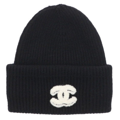 Chanel CC Logo Cashmere Knit Cap