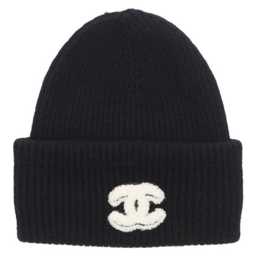 Chanel CC Logo Cashmere Knit Cap