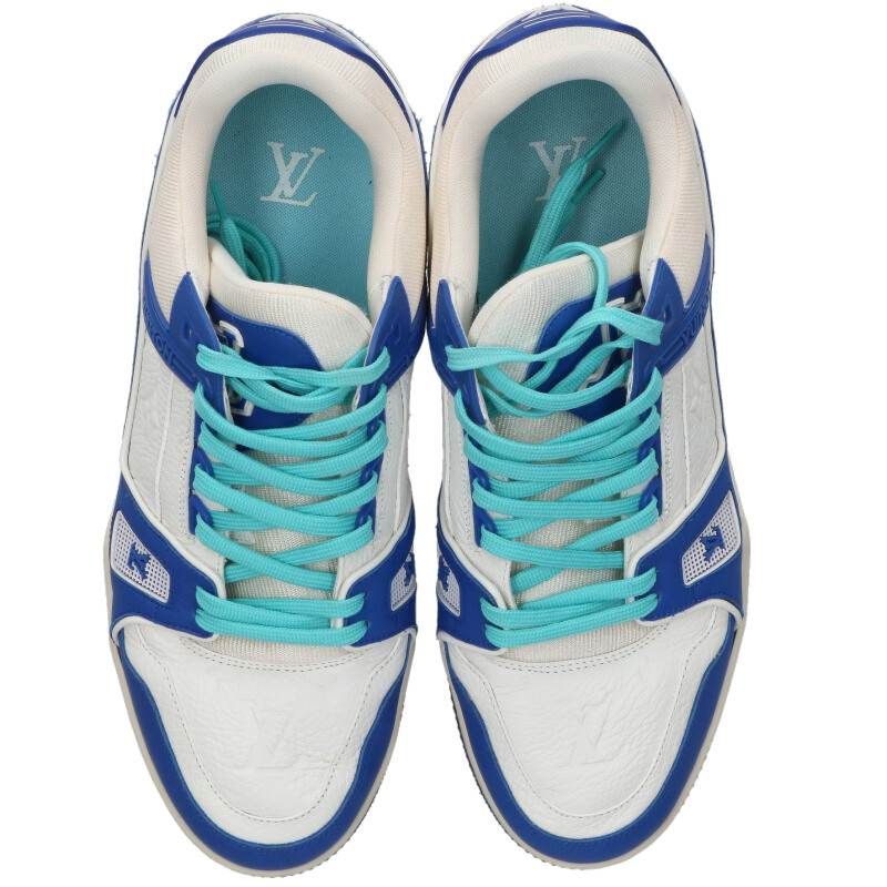 Louis Vuitton LV Sweatshirt Monogram Lambskin Low Cut Sneakers 7.5 — view 4