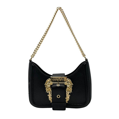 Versace Jeans Couture 2-Way Shoulder Bag Black Gold Chain Logo K8 — view 2
