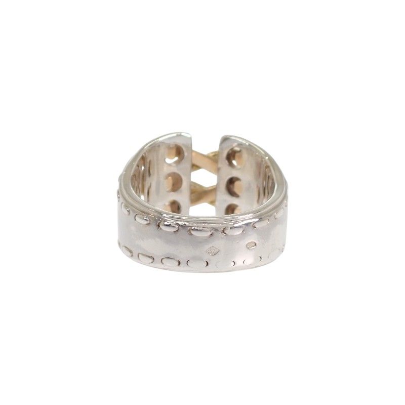 Hermes Mexico Corset Double 51 Ring Gold 925 Sterling Silver — view 5