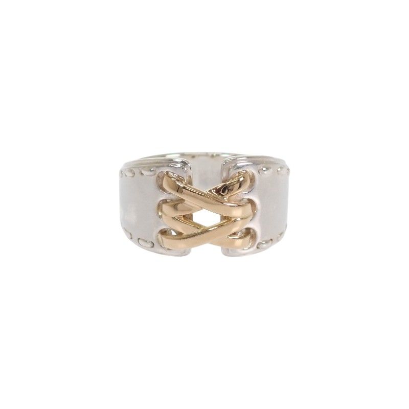 Hermes Mexico Corset Double 51 Ring Gold 925 Sterling Silver — view 2