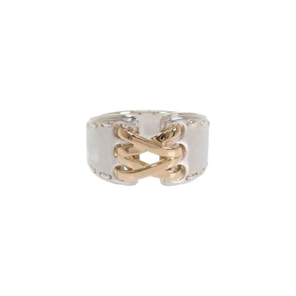 Hermes Mexico Corset Double 51 Ring Gold 925 Sterling Silver — view 2
