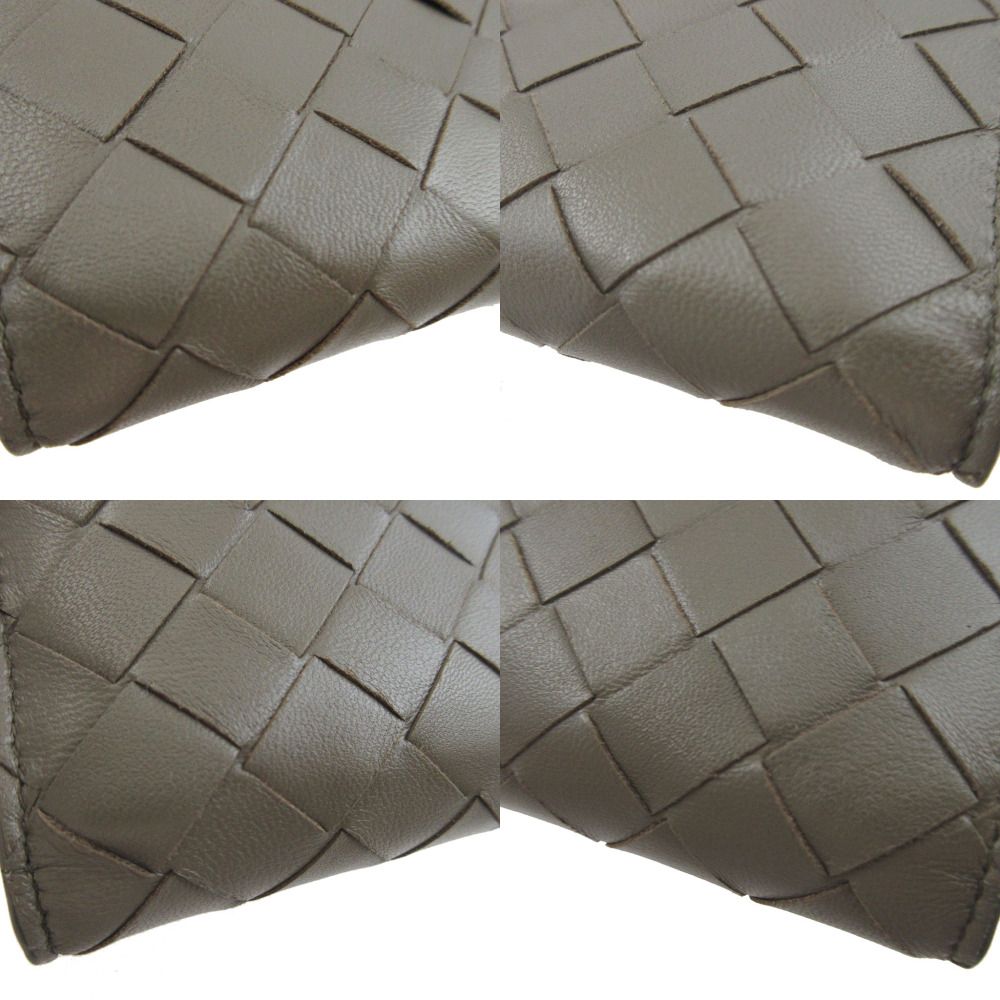 Bottega Veneta Maxi Intrecciato Leather Khaki Bifold Wallet — view 6