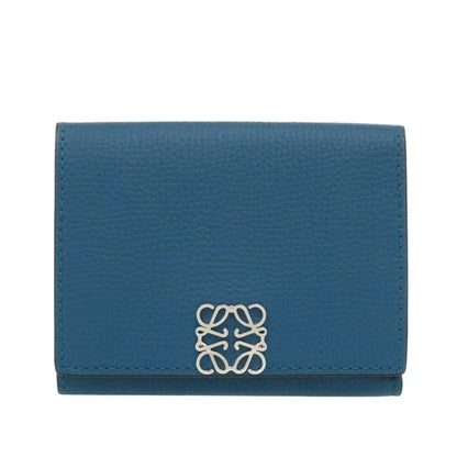 Loewe Anagram Trifold Wallet Leather Blue