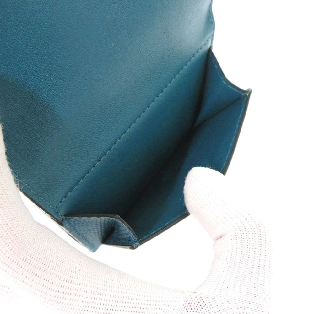 Loewe Anagram Trifold Wallet Leather Blue — view 7