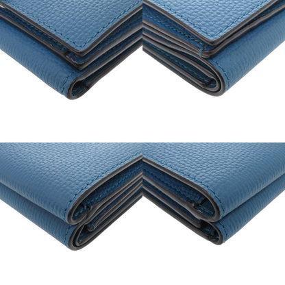 Loewe Anagram Trifold Wallet Leather Blue — view 4