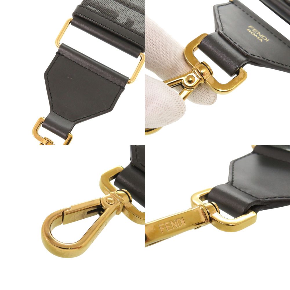 Fendi Strap You Zucca Pattern Canvas Leather Gray — view 8