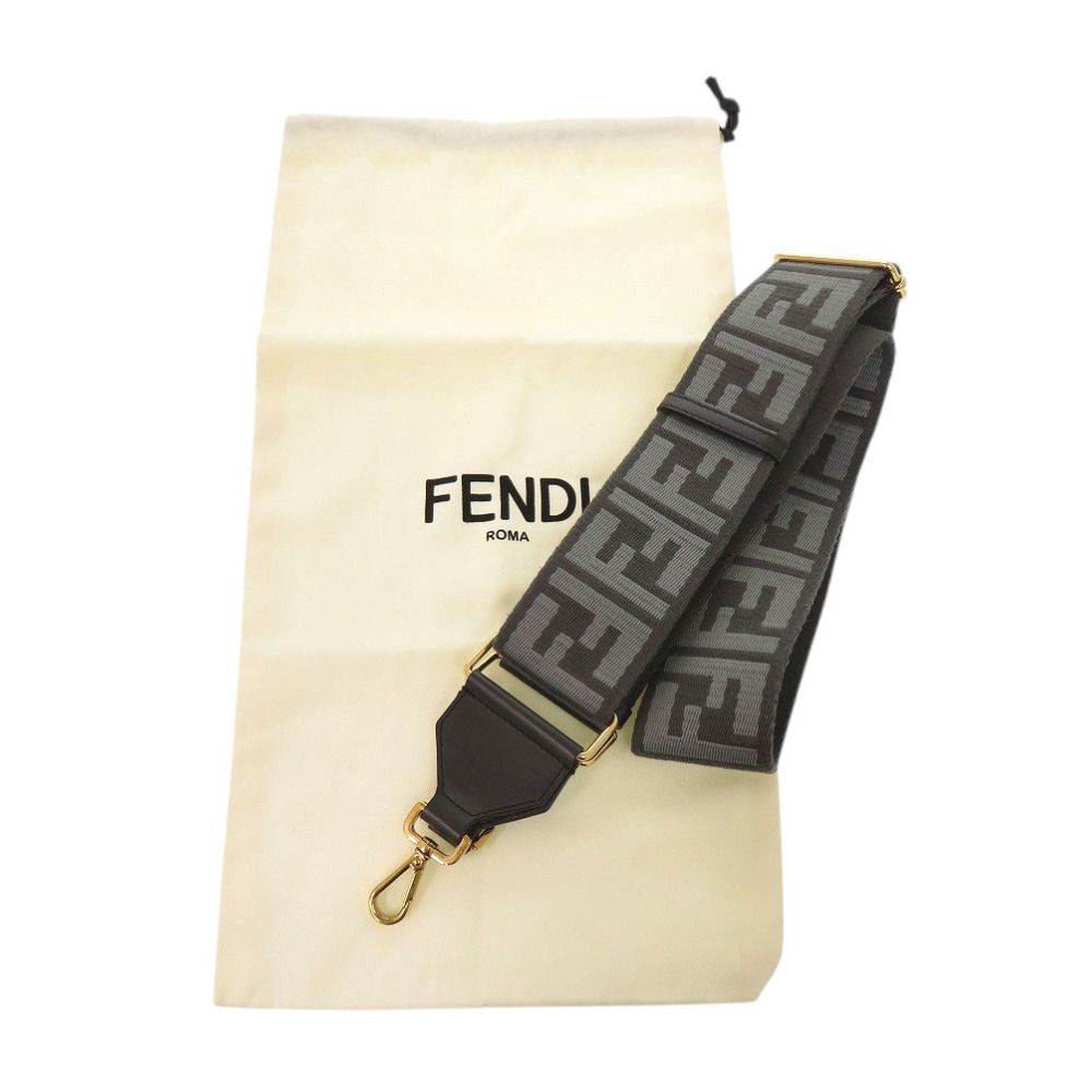 Fendi Strap You Zucca Pattern Canvas Leather Gray — view 2