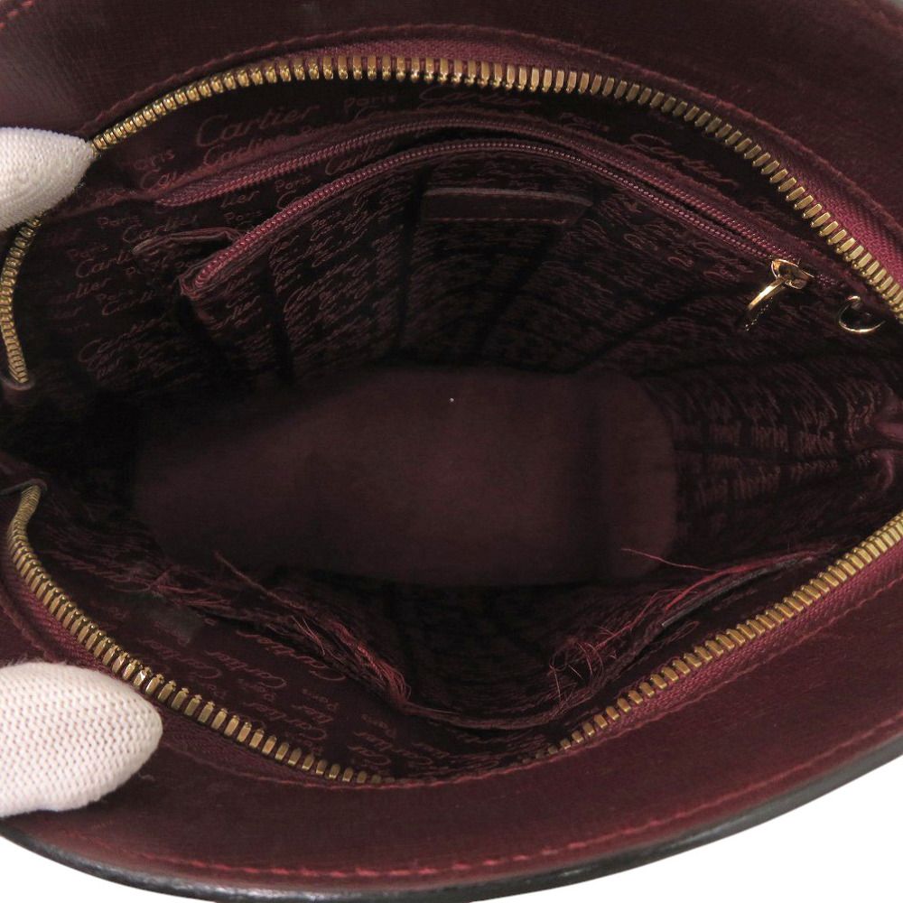 Cartier Must Line Leather Bordeaux Handbag — view 7
