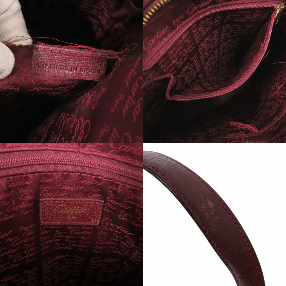 Cartier Must Line Leather Bordeaux Handbag — view 8