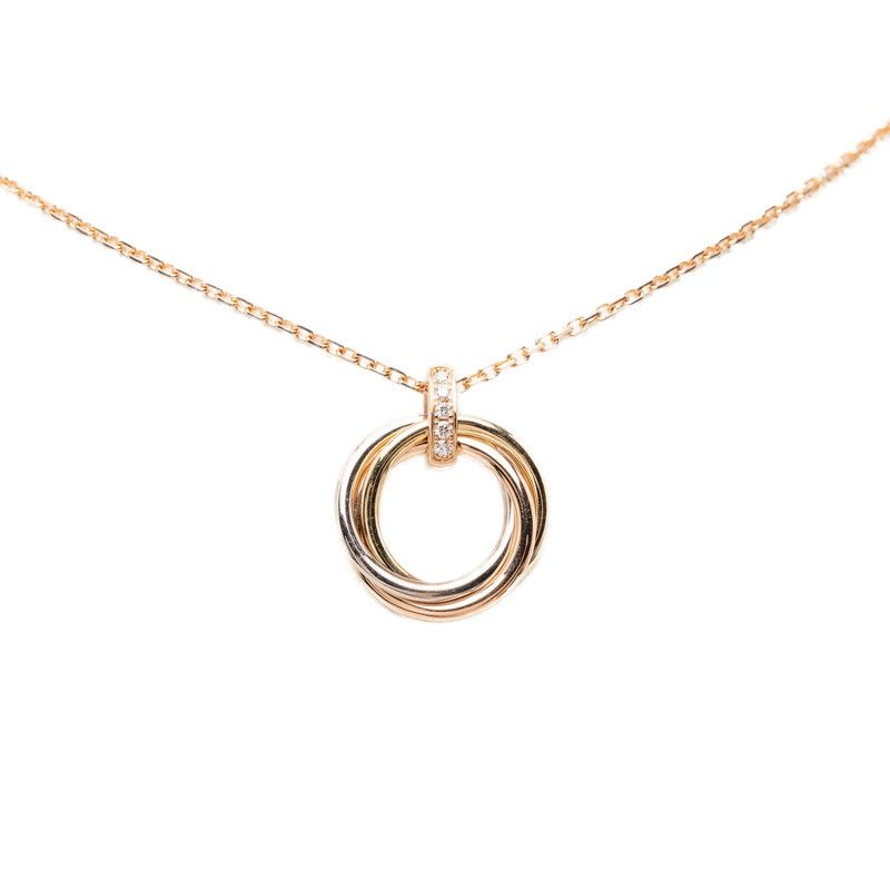 Cartier Trinity Diamond Pendant 18k Yellow Gold 18k Pink 18k White 750