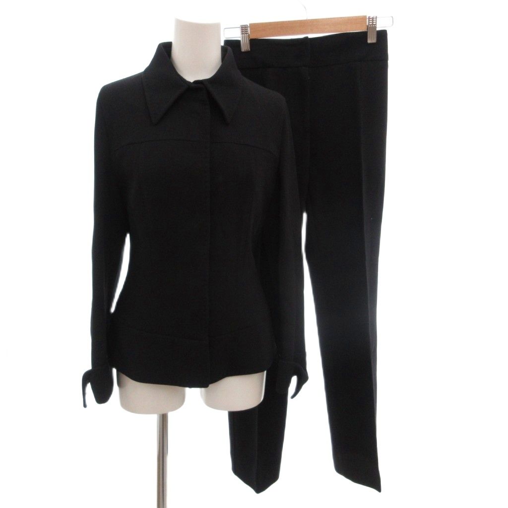 Dolce & Gabbana Set Suit Jacket Pants Lining Leopard Print Wool 40 Black