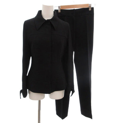 Dolce & Gabbana Set Suit Jacket Pants Lining Leopard Print Wool 40 Black