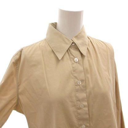 Chanel Shirt Blouse Logo Embroidery CC Long Sleeve 38 Beige — view 4