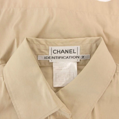 Chanel Shirt Blouse Logo Embroidery CC Long Sleeve 38 Beige — view 6