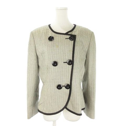 Dior Suit Jacket & Skirt Set 11 White Black Double Color All Over Pattern — view 2