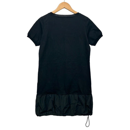 Moncler Dress S Abito Maniche Corte Black Crew Neck Short Sleeve Knee Length — view 2