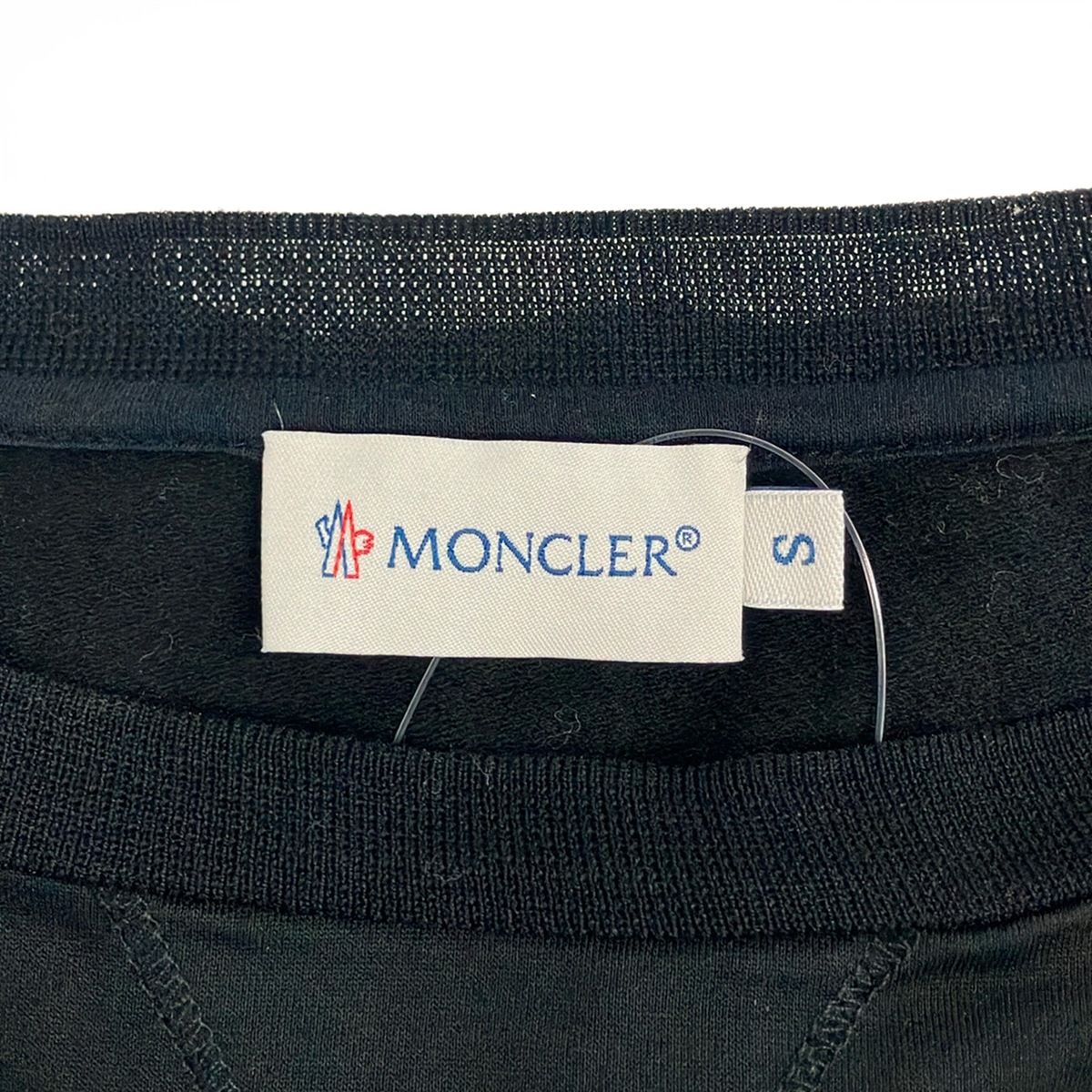 Moncler Dress S Abito Maniche Corte Black Crew Neck Short Sleeve Knee Length — view 3