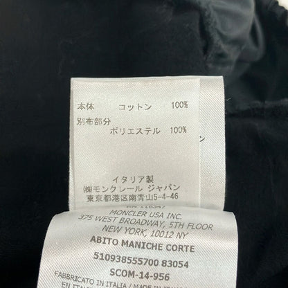 Moncler Dress S Abito Maniche Corte Black Crew Neck Short Sleeve Knee Length — view 4