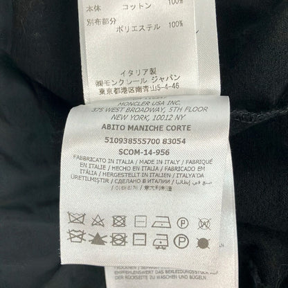 Moncler Dress S Abito Maniche Corte Black Crew Neck Short Sleeve Knee Length — view 5