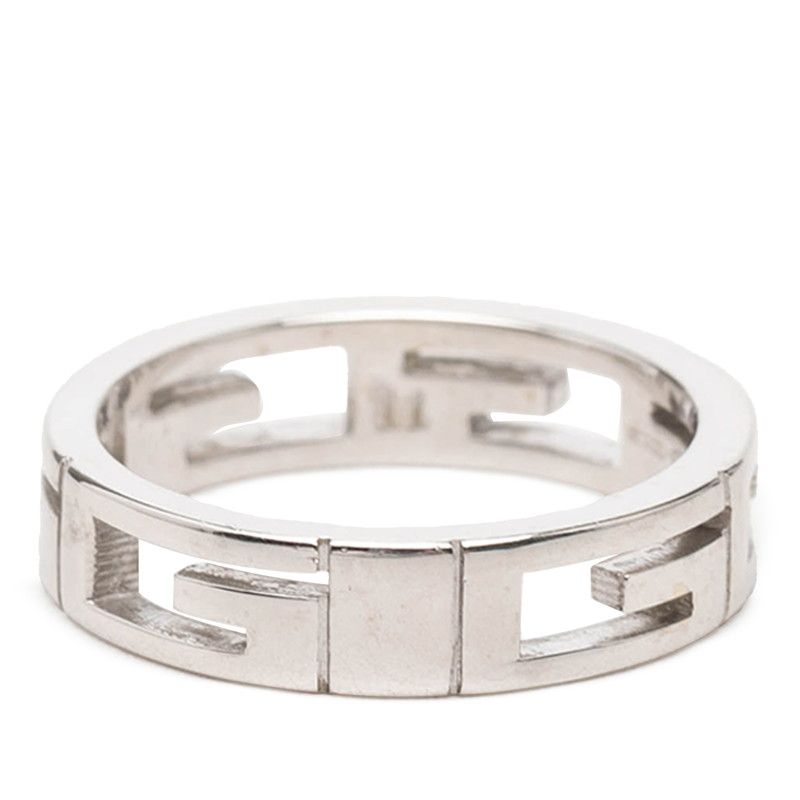 Gucci Logo Ring 11 18k White Gold 750 — view 3