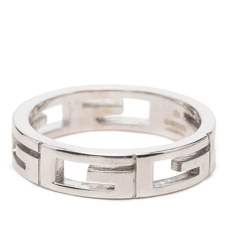 Gucci Logo Ring 11 18k White Gold 750 — view 2