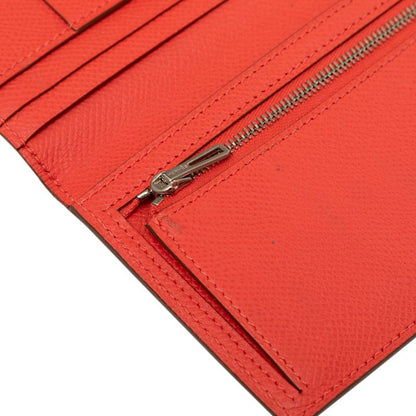 Hermes Bearn Souffle Wallet Rose Gyople Red Veau Epsom — view 6