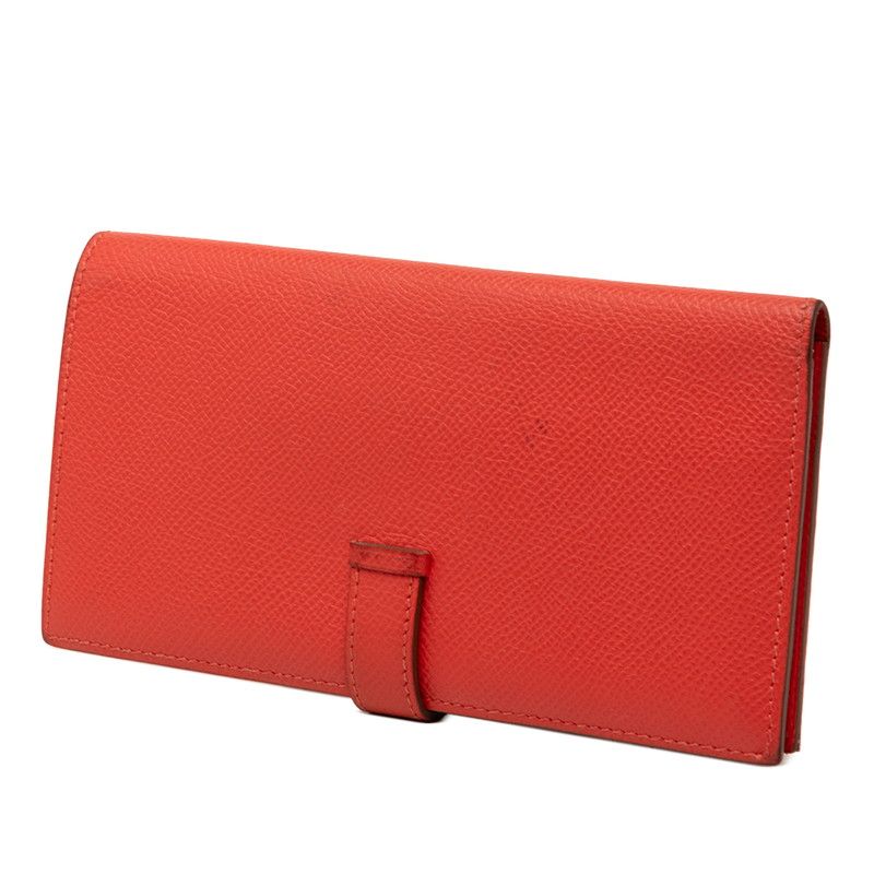 Hermes Bearn Souffle Wallet Rose Gyople Red Veau Epsom — view 2