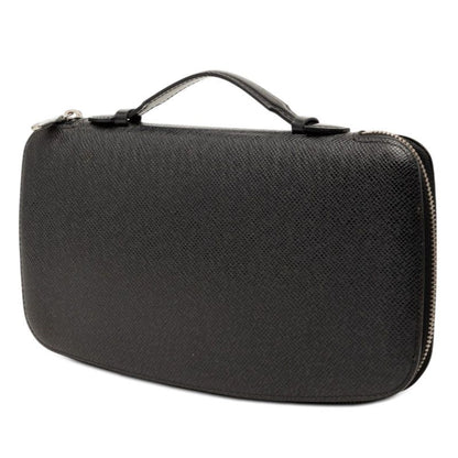 Louis Vuitton Taiga Organizer Zip Around Wallet Black Leather — view 2