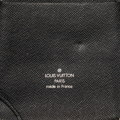 Louis Vuitton Taiga Organizer Zip Around Wallet Black Leather — view 6