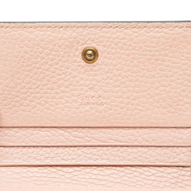 Gucci Animalier Bifold Wallet Pink Leather — view 6