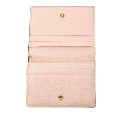 Gucci Animalier Bifold Wallet Pink Leather — view 4