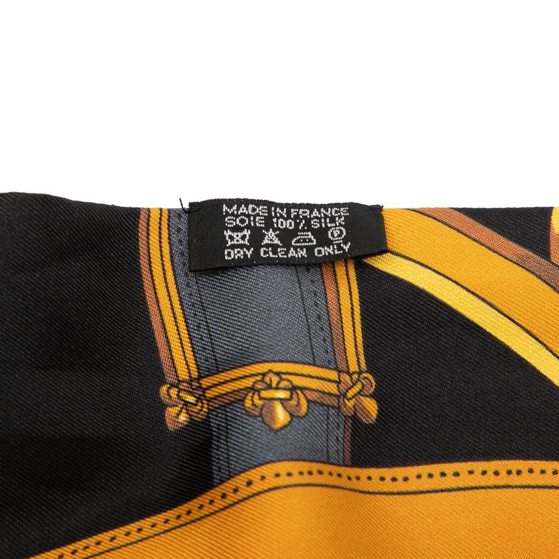 Hermes Maxi Twill Cavalcadour Scarf Black Multicolor Silk — view 5
