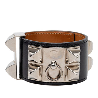Hermes Collier de Chien Bracelet S Black Box Calf — view 3