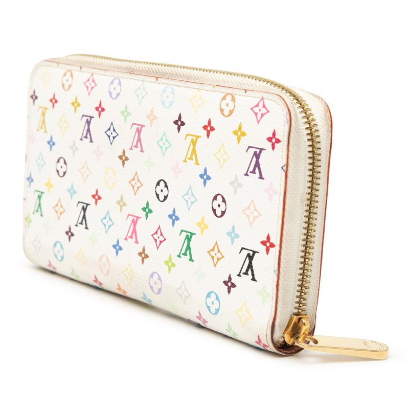 Louis Vuitton Monogram Multicolor Zippy Wallet White Leather — view 2