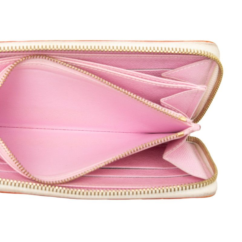 Louis Vuitton Monogram Multicolor Zippy Wallet White Leather — view 6