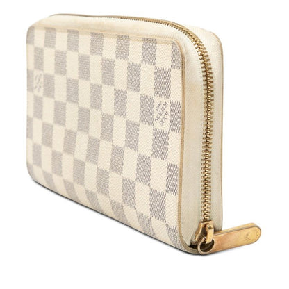 Louis Vuitton Damier Azur Zippy Organizer Wallet White Leather — view 2