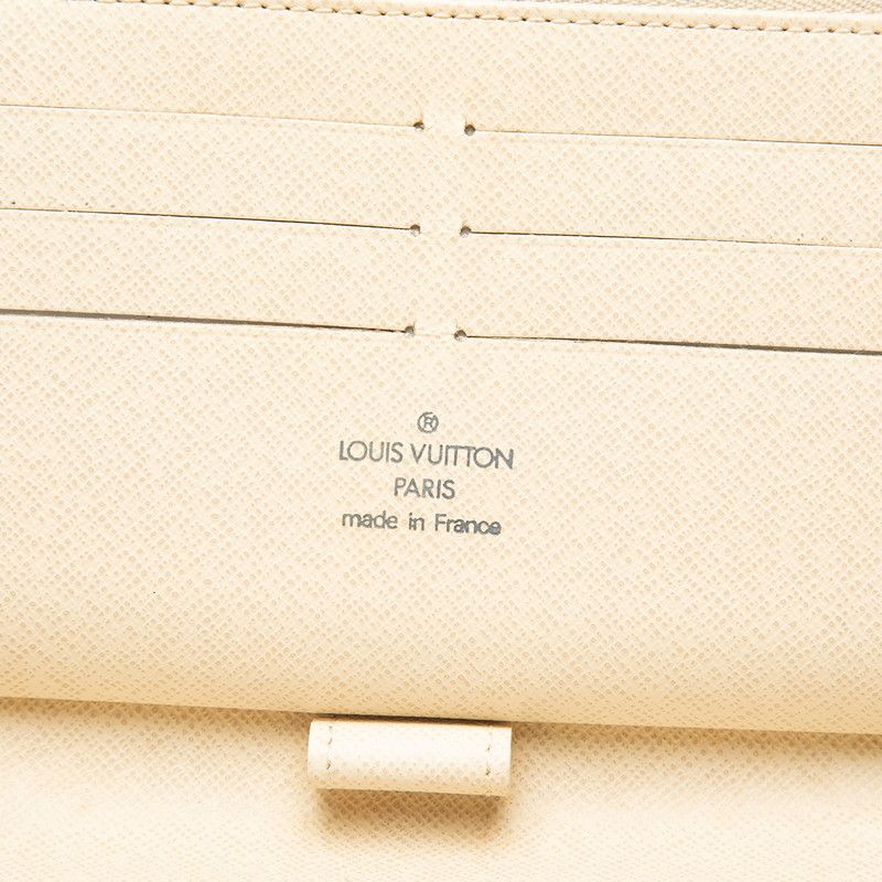 Louis Vuitton Damier Azur Zippy Organizer Wallet White Leather — view 7
