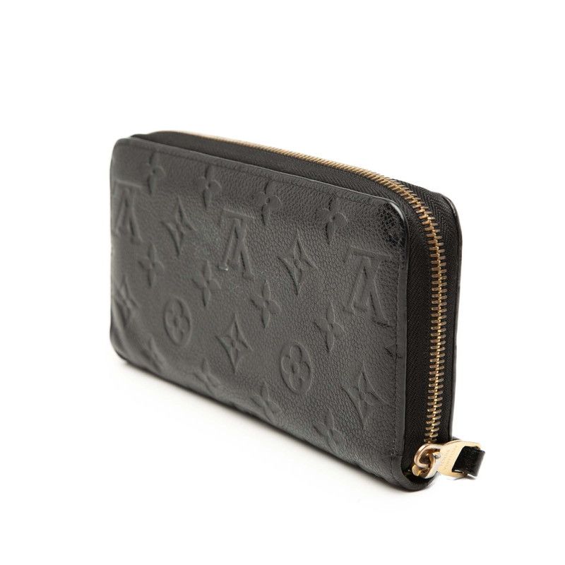Louis Vuitton Monogram Empreinte Zippy Wallet Noir Black Leather — view 2