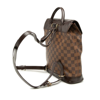 Louis Vuitton Damier Soho Backpack Brown Leather — view 2