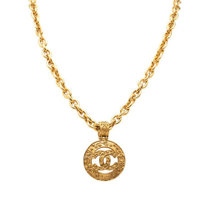 Chanel CC Logo Chain Long Necklace Plated