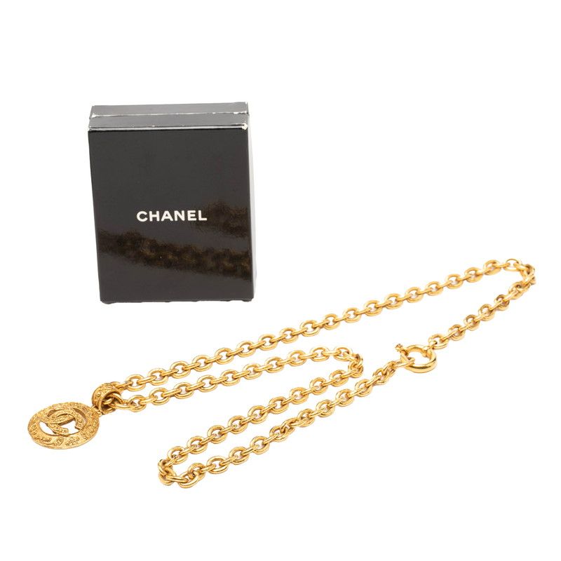 Chanel CC Logo Chain Long Necklace Plated — view 6
